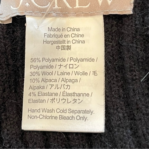 J.Crew Chunky knit balaclava in super soft yarn black one size NWT - Picture 4 of 5